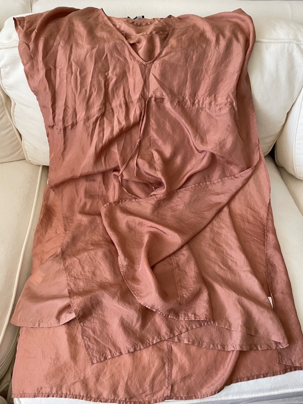 Eileen Fisher Silk dress in Warm Terracotta